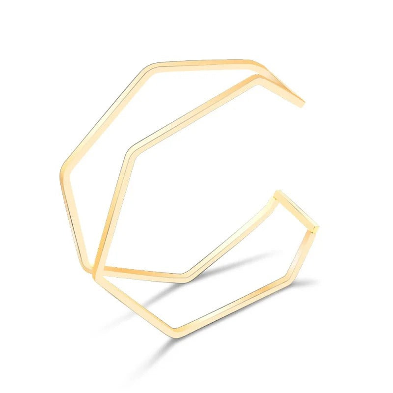 Hollow Double-Layer Open Bracelet