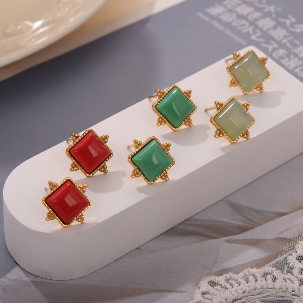 Natural Stone Earrings