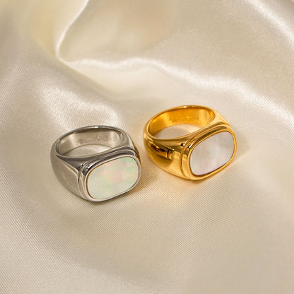 Square Shell Ring
