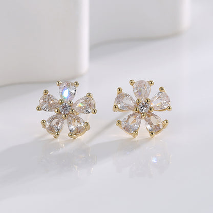 أقراط الزهور الرقيقة