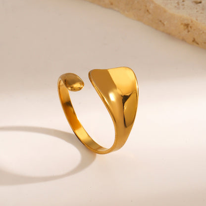 Wide Waterdrop Ring