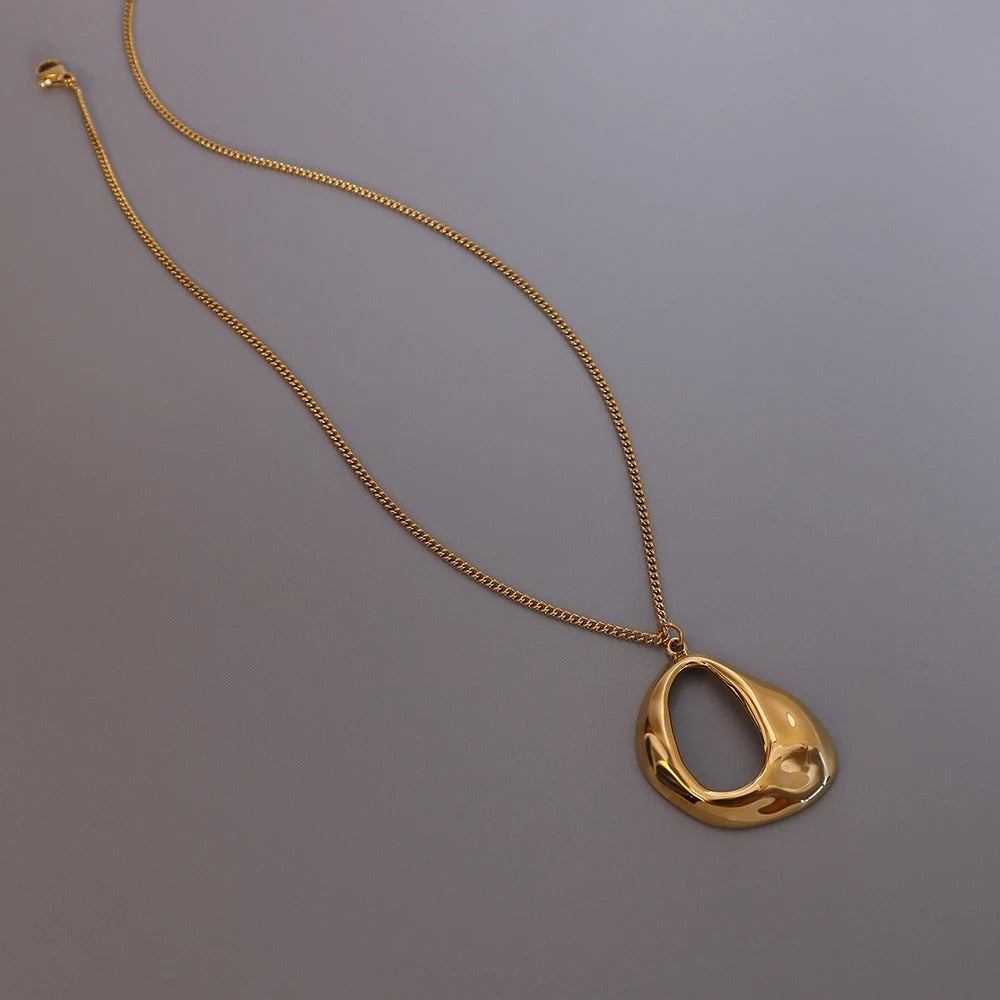 Irregular Hollow Geometric Pendant